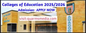 Colleges of Education 2025/2026 admission 