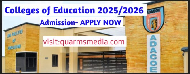 Colleges of Education 2025/2026 admission