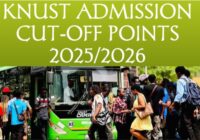 KNUST Admission Cut-off Points 2025/2026