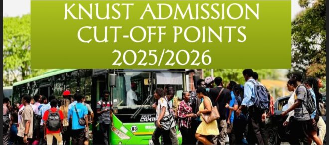 KNUST Admission Cut-off Points 2025/2026