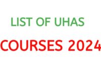 List of UHAS Courses 2024