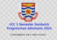 UCC 3 Semester Sandwich Programmes Admission 2024