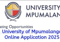 University of Mpumalanga Online Application 2025