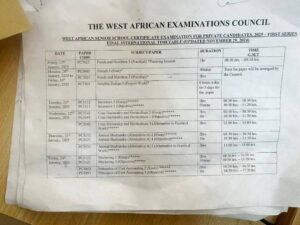 NOVDEC Timetable for January 2025