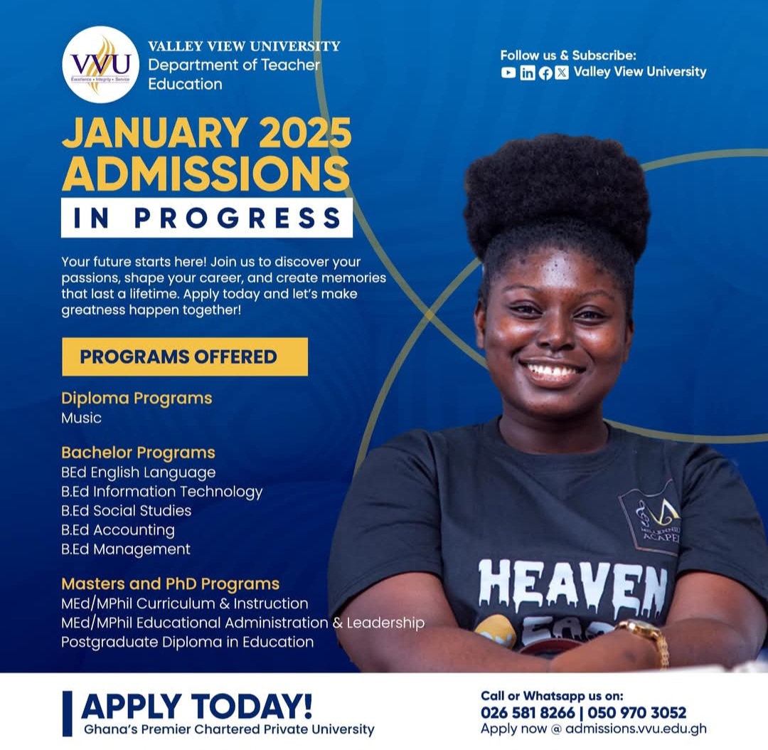 [CHECK] - Valley View University Admission Entry Requirements 2024/2025 ...
