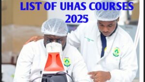 List of UHAS Courses and Cut-off points 2025/2026