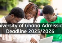 University of Ghana Admission Deadline 2025/2026