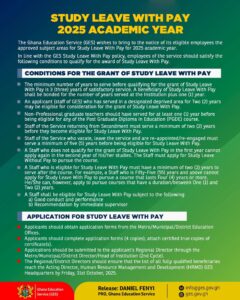 Conditions for the Grant of Study Leave With Pay 2025