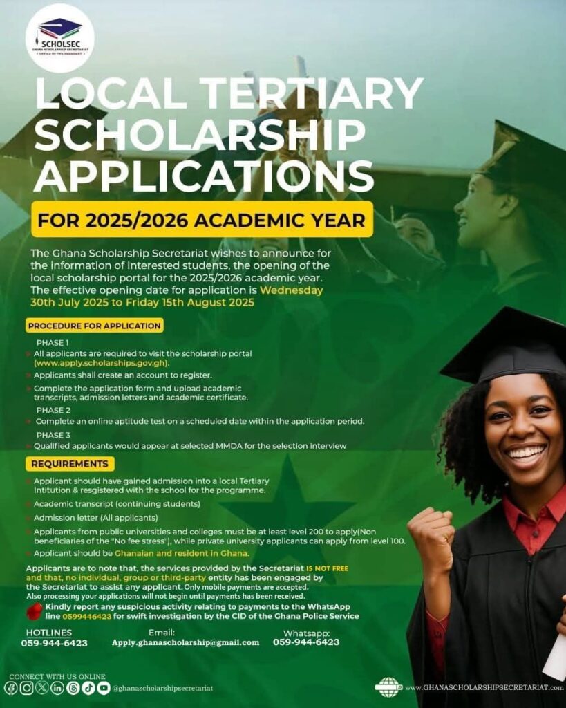 2025/2026 Local Tertiary Scholarship Applications Now Open - Apply Here ...