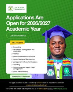 UDS School of Business MBA Programmes 2026/2027