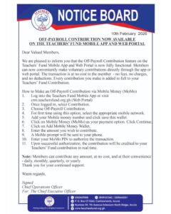 Teachers’ Fund Off-Payroll Contribution