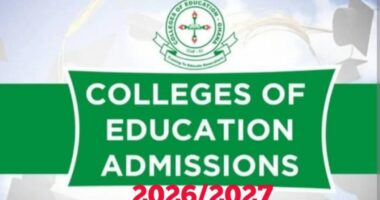 Colleges of Education Admission for 2026/2027 Academic Year