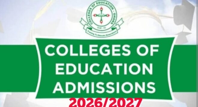 Colleges of Education Admission for 2026/2027 Academic Year