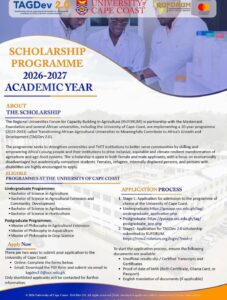 UCC Scholarship Programme 2026/2027