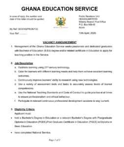 Ges Recruitment 2026