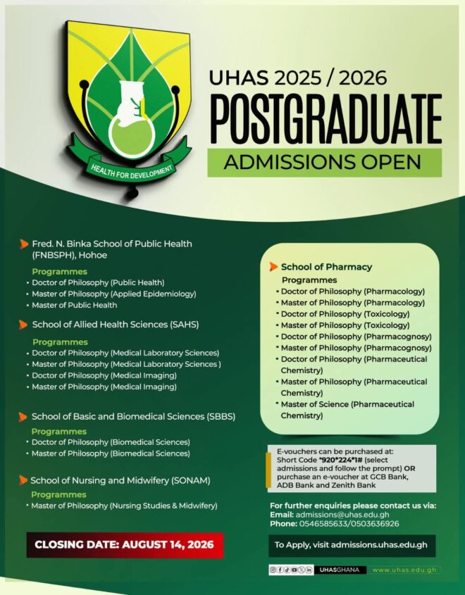 Uhas Form.pdf UHAS 2025/2026 Postgraduate Admissions Officially Open - Apply Now ...